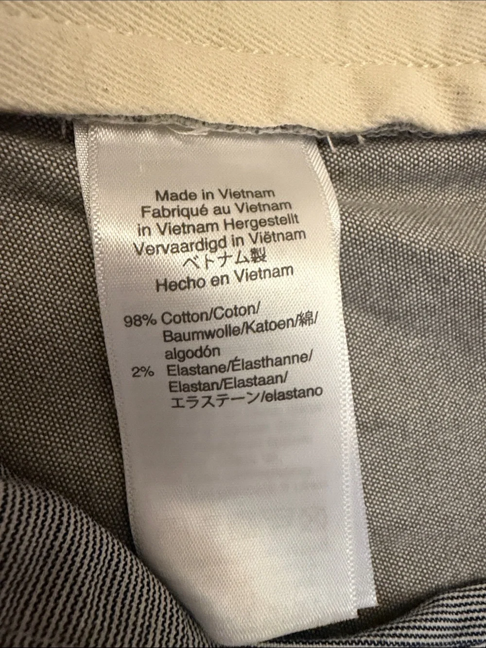 J.Crew Men's Light Gray Dress slim cotton 484 stretch Pants 38/32